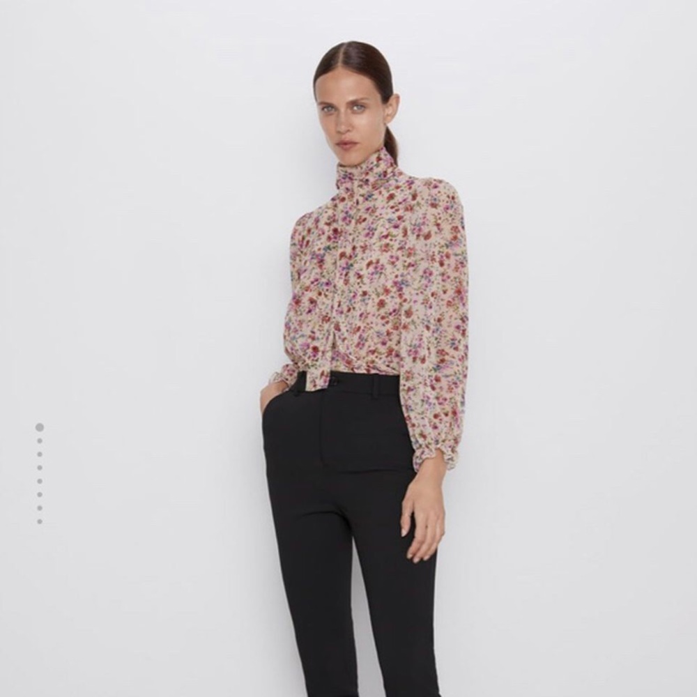 Zara Trafaluc Floral Blouse